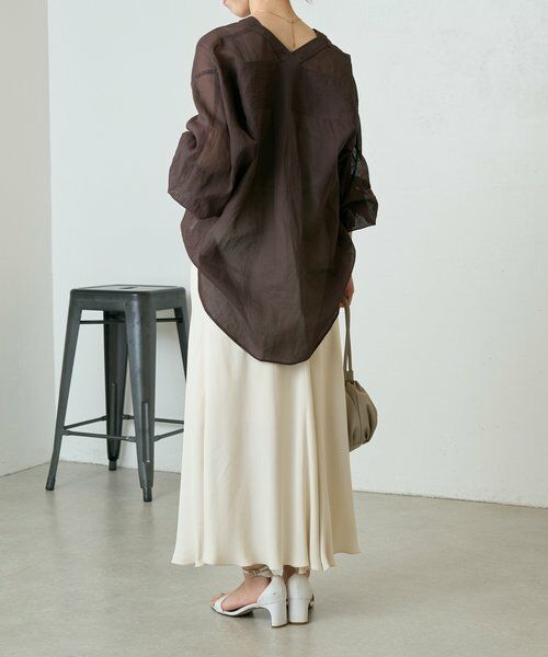 BEARDSLEY / ビアズリー シャツ・ブラウス | アキハストライプカラーレスシャツ | 詳細14