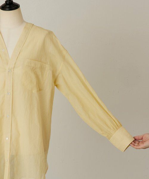 BEARDSLEY / ビアズリー シャツ・ブラウス | 《3/19(木)12：00予約開始》アキハストライプカラーレスシャツ | 詳細11