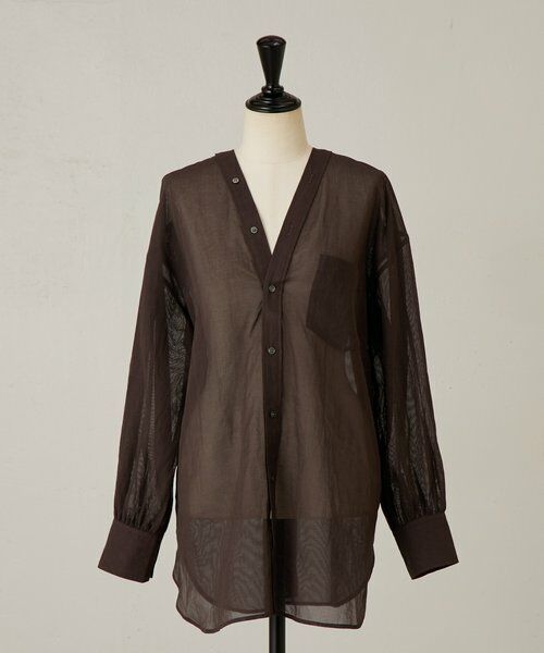 BEARDSLEY / ビアズリー シャツ・ブラウス | 《3/19(木)12：00予約開始》アキハストライプカラーレスシャツ | 詳細13