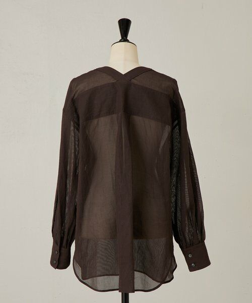 BEARDSLEY / ビアズリー シャツ・ブラウス | 《3/19(木)12：00予約開始》アキハストライプカラーレスシャツ | 詳細14