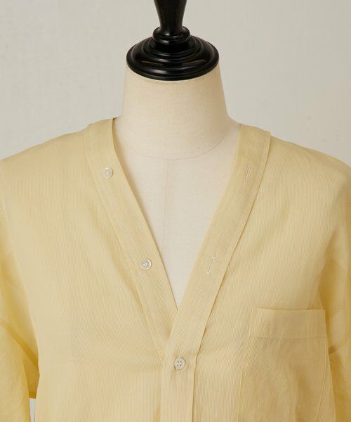 BEARDSLEY / ビアズリー シャツ・ブラウス | 《3/19(木)12：00予約開始》アキハストライプカラーレスシャツ | 詳細9