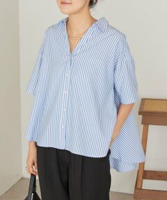 BEARDSLEY / ビアズリー シャツ・ブラウス | 《4/2(木)18：00予約開始》フレアハーフスリーブシャツ