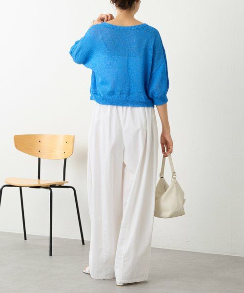 BEARDSLEY / ビアズリー ニット・セーター | 《4/1(水)20：00予約開始》ペーパーヤーン前後ニット | 詳細12