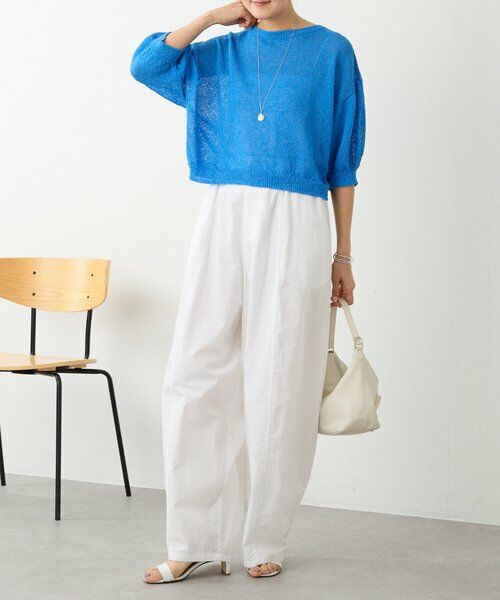 BEARDSLEY / ビアズリー ニット・セーター | 《4/1(水)20：00予約開始》ペーパーヤーン前後ニット | 詳細6