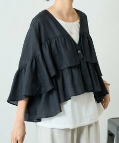 BEARDSLEY / ビアズリー その他アウター | リネンフリル羽織