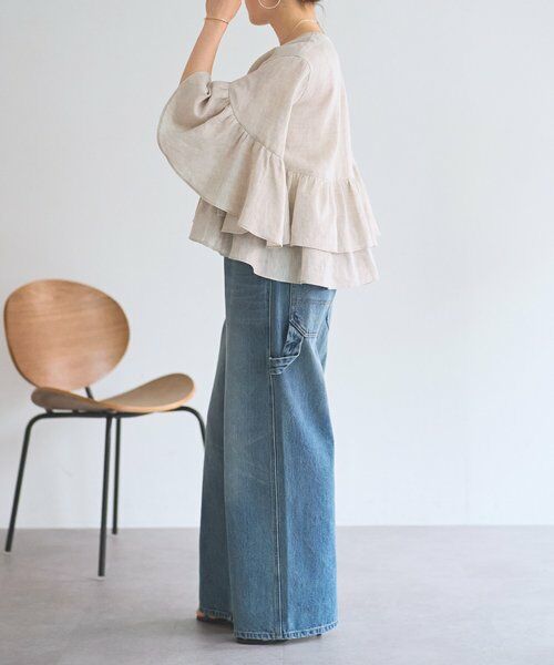 BEARDSLEY / ビアズリー その他アウター | リネンフリル羽織 | 詳細13