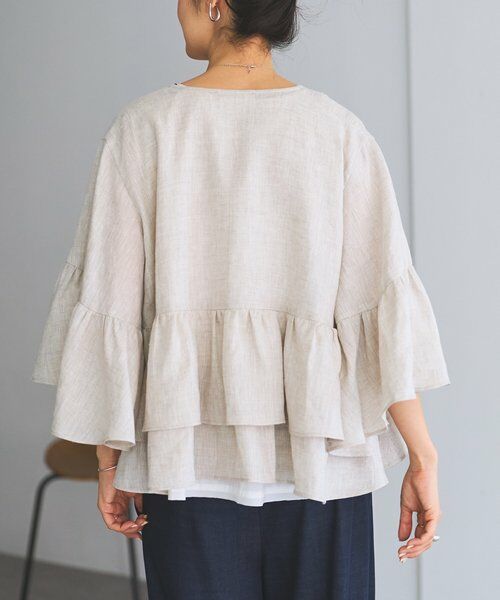 BEARDSLEY / ビアズリー その他アウター | リネンフリル羽織 | 詳細3