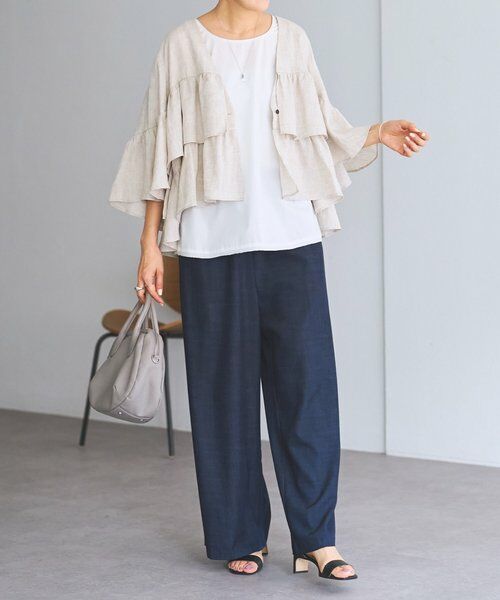 BEARDSLEY / ビアズリー その他アウター | リネンフリル羽織 | 詳細6