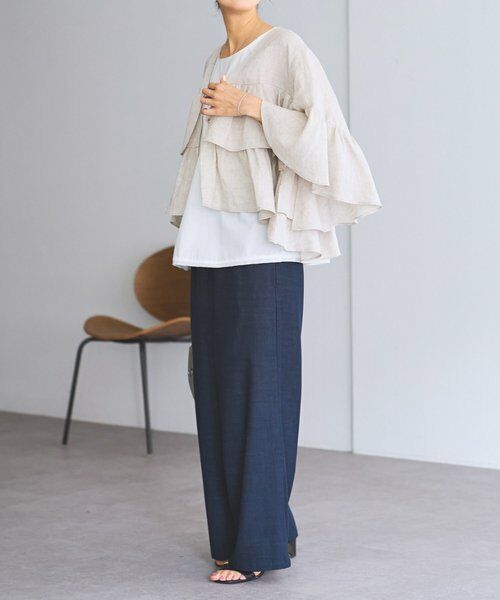 BEARDSLEY / ビアズリー その他アウター | リネンフリル羽織 | 詳細7