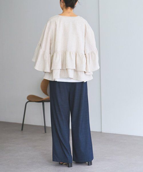 BEARDSLEY / ビアズリー その他アウター | リネンフリル羽織 | 詳細8