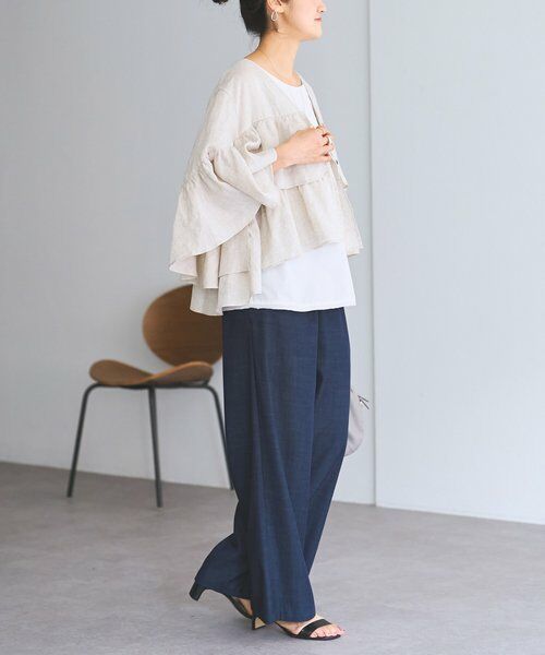 BEARDSLEY / ビアズリー その他アウター | リネンフリル羽織 | 詳細9