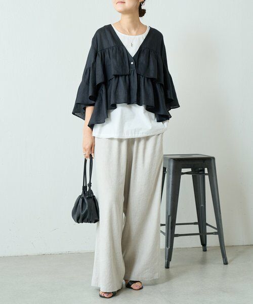 BEARDSLEY / ビアズリー その他アウター | リネンフリル羽織 | 詳細19