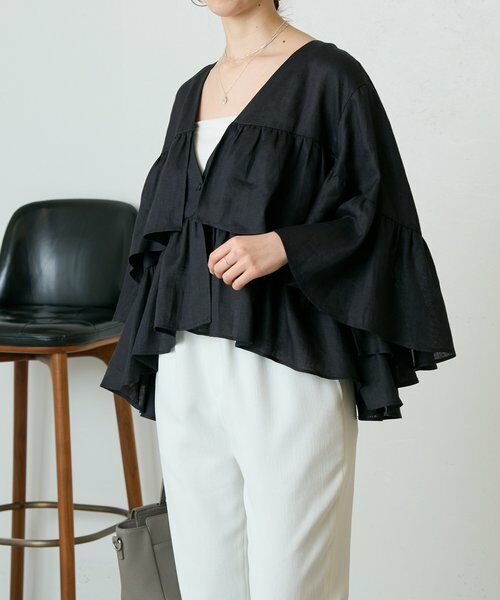 BEARDSLEY / ビアズリー その他アウター | リネンフリル羽織 | 詳細24