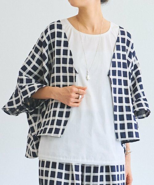 BEARDSLEY / ビアズリー その他アウター | 綿麻ウインドペンハオリ（ネイビー）