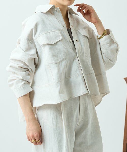 BEARDSLEY / ビアズリー Gジャン・デニムジャケット | リネン混デニムジャケット | 詳細2