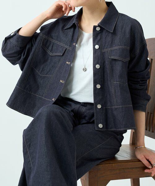 BEARDSLEY / ビアズリー Gジャン・デニムジャケット | リネン混デニムジャケット（インディゴブルー）