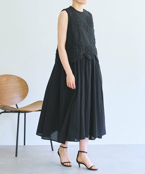 BEARDSLEY / ビアズリー ロング・マキシ丈ワンピース | 《4/2(木)18：00予約開始》バテンレースアンサンブルワンピ | 詳細5