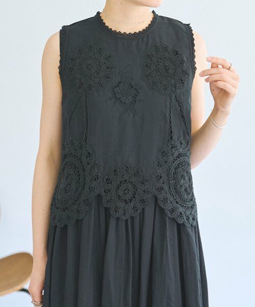 BEARDSLEY / ビアズリー ロング・マキシ丈ワンピース | 《4/2(木)18：00予約開始》バテンレースアンサンブルワンピ | 詳細6