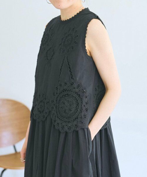 BEARDSLEY / ビアズリー ロング・マキシ丈ワンピース | 《4/2(木)18：00予約開始》バテンレースアンサンブルワンピ | 詳細7