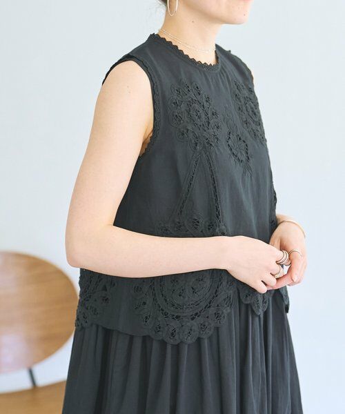 BEARDSLEY / ビアズリー ロング・マキシ丈ワンピース | 《4/2(木)18：00予約開始》バテンレースアンサンブルワンピ | 詳細9