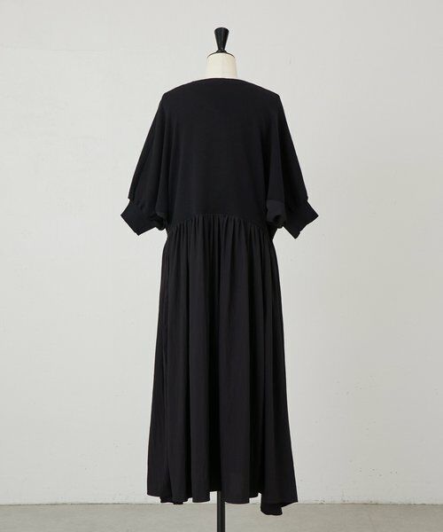 BEARDSLEY / ビアズリー ロング・マキシ丈ワンピース | ニットコンビギャザーワンピ | 詳細15