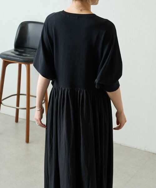BEARDSLEY / ビアズリー ロング・マキシ丈ワンピース | ニットコンビギャザーワンピ | 詳細7