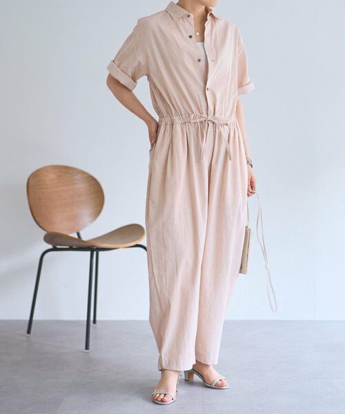 BEARDSLEY / ビアズリー サロペット・オールインワン | リネンツナギ（ピンク）