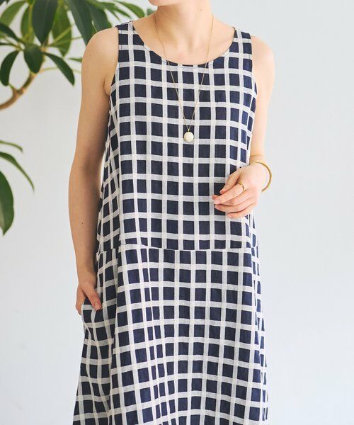 BEARDSLEY / ビアズリー ロング・マキシ丈ワンピース | 《3/19(木)12：00予約開始》綿麻ウインドペンワンピース | 詳細10