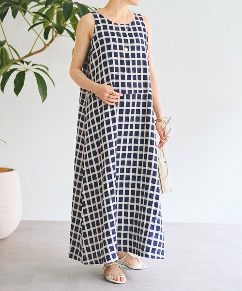 BEARDSLEY / ビアズリー ロング・マキシ丈ワンピース | 《3/19(木)12：00予約開始》綿麻ウインドペンワンピース | 詳細4