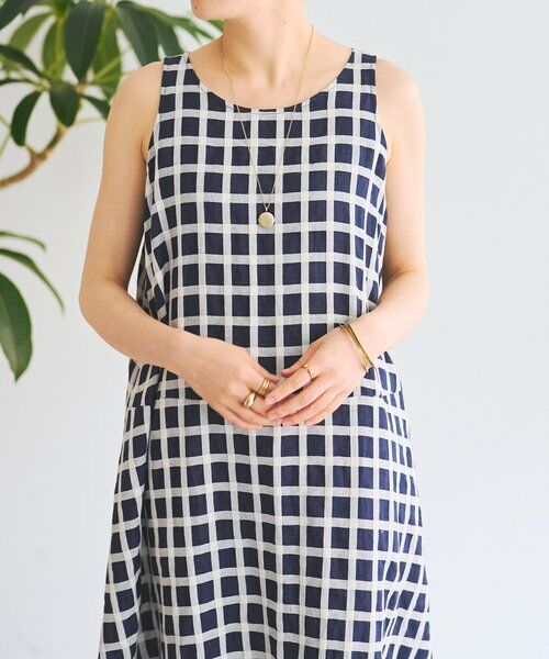 BEARDSLEY / ビアズリー ロング・マキシ丈ワンピース | 《3/19(木)12：00予約開始》綿麻ウインドペンワンピース | 詳細7