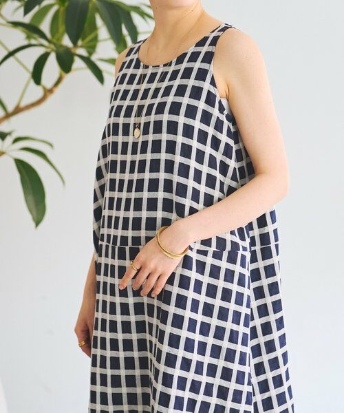 BEARDSLEY / ビアズリー ロング・マキシ丈ワンピース | 《3/19(木)12：00予約開始》綿麻ウインドペンワンピース | 詳細8