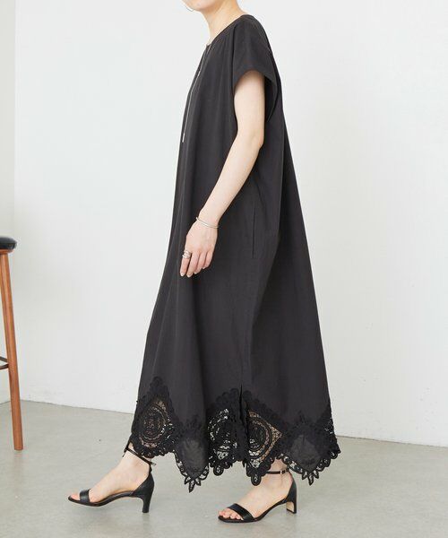 BEARDSLEY / ビアズリー ロング・マキシ丈ワンピース | 《4/2(木)18：00予約開始》バテンレースワンピ（ブラック）
