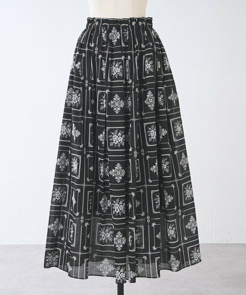 BEARDSLEY / ビアズリー ロング・マキシ丈スカート | 刺繍風プリントスカート | 詳細14