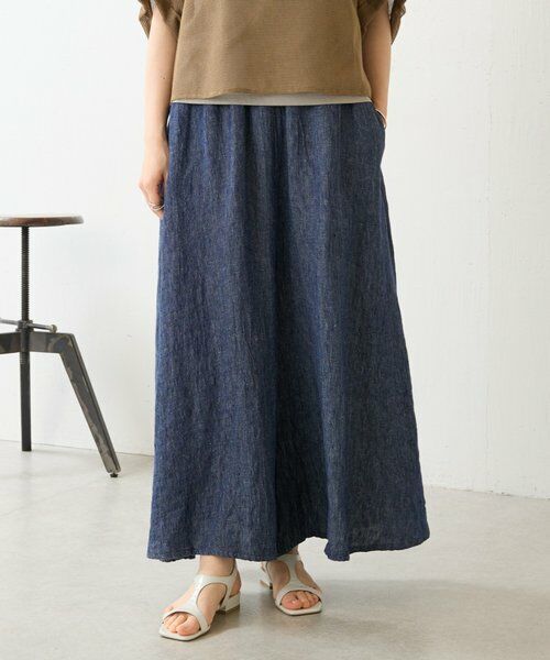 BEARDSLEY / ビアズリー その他パンツ | 《4/8(水)12:00予約開始》リネンデニムサルエルパンツ（インディゴブルー）