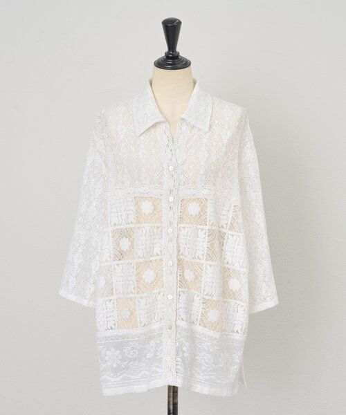 BEARDSLEY / ビアズリー シャツ・ブラウス | MIXレースシャツ | 詳細13