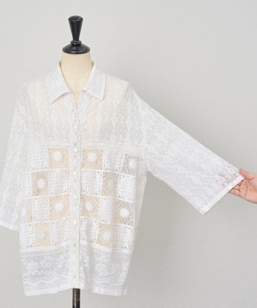 BEARDSLEY / ビアズリー シャツ・ブラウス | MIXレースシャツ | 詳細14