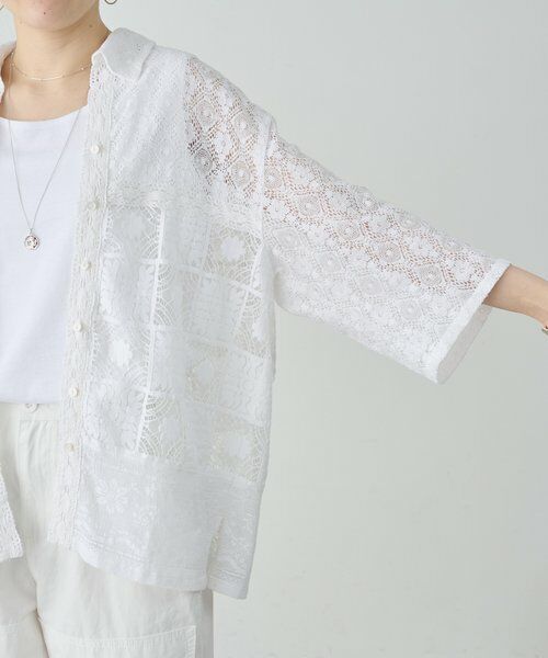 BEARDSLEY / ビアズリー シャツ・ブラウス | MIXレースシャツ | 詳細21