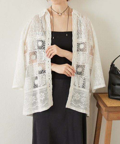 BEARDSLEY / ビアズリー シャツ・ブラウス | MIXレースシャツ | 詳細4