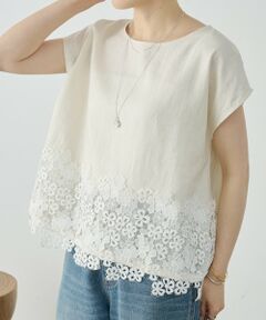 BEARDSLEY / ビアズリー シャツ・ブラウス | 裾レースリネンブラウス