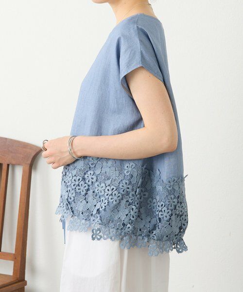 BEARDSLEY / ビアズリー シャツ・ブラウス | 裾レースリネンブラウス | 詳細2