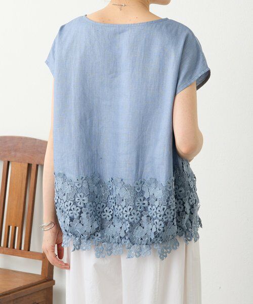 BEARDSLEY / ビアズリー シャツ・ブラウス | 裾レースリネンブラウス | 詳細3