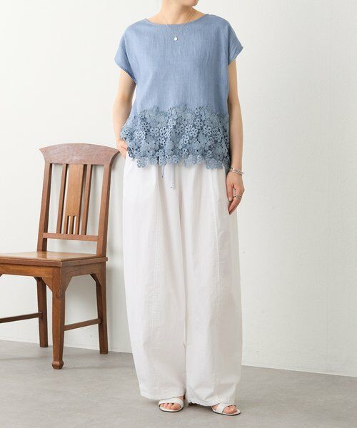 BEARDSLEY / ビアズリー シャツ・ブラウス | 裾レースリネンブラウス | 詳細4