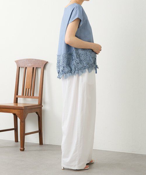 BEARDSLEY / ビアズリー シャツ・ブラウス | 裾レースリネンブラウス | 詳細5