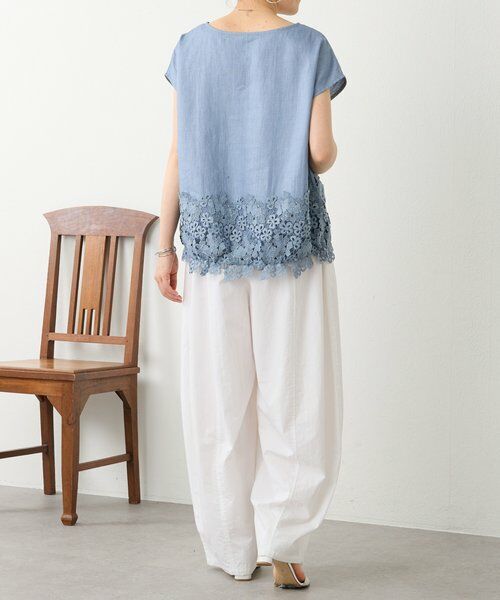 BEARDSLEY / ビアズリー シャツ・ブラウス | 裾レースリネンブラウス | 詳細6