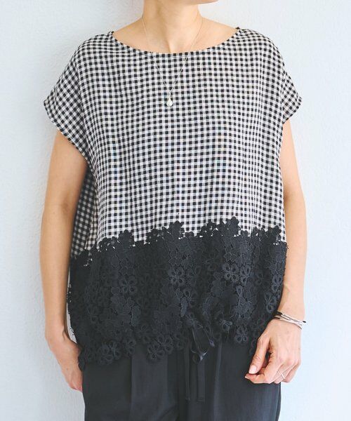 BEARDSLEY / ビアズリー シャツ・ブラウス | 裾レースリネンブラウス | 詳細14