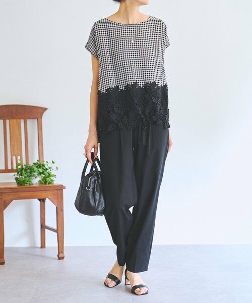 BEARDSLEY / ビアズリー シャツ・ブラウス | 裾レースリネンブラウス | 詳細17