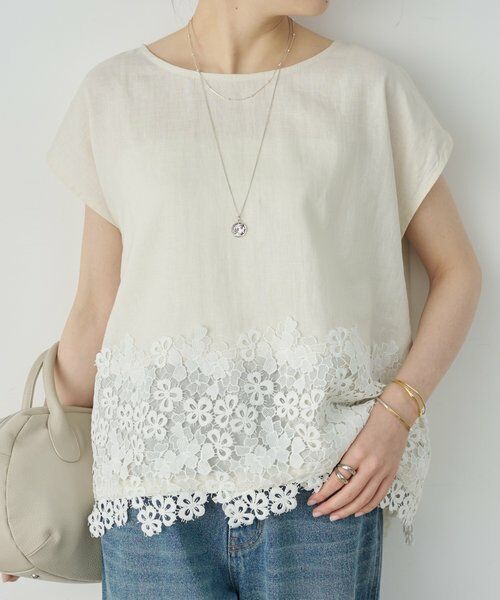 BEARDSLEY / ビアズリー シャツ・ブラウス | 裾レースリネンブラウス | 詳細23