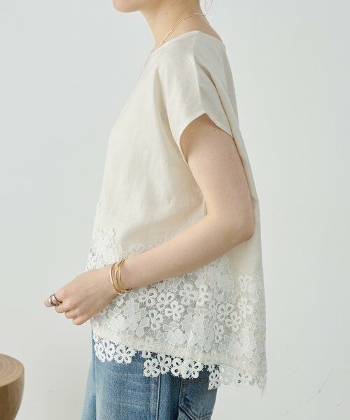 BEARDSLEY / ビアズリー シャツ・ブラウス | 裾レースリネンブラウス | 詳細24