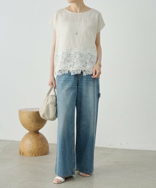 BEARDSLEY / ビアズリー シャツ・ブラウス | 裾レースリネンブラウス | 詳細26