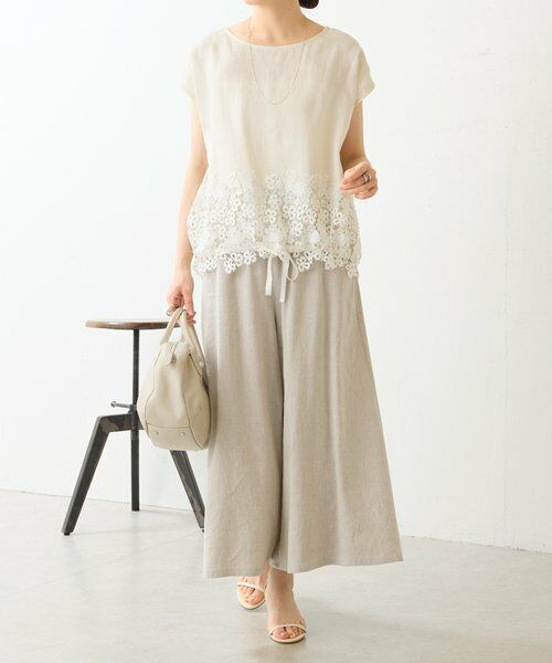 BEARDSLEY / ビアズリー シャツ・ブラウス | 裾レースリネンブラウス | 詳細29